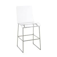 KING 34.75" COUNTER HEIGHT STOOL-SILVER