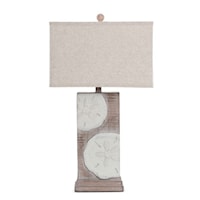 Sand Dollar 30" Poly Table Lamp, (Set Of 2)