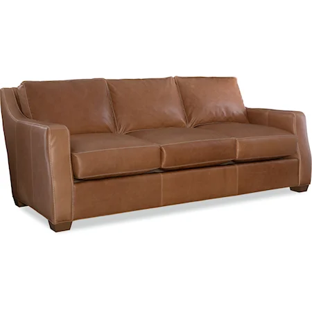 BARRETT LEATHER SOFA IN HARNESS NUT LEATHER
