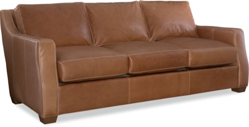 BARRETT LEATHER SOFA IN HARNESS NUT LEATHER