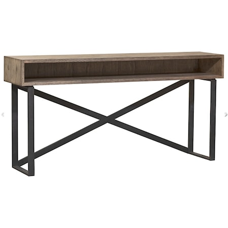 Arcadian Open Storage Console Table
