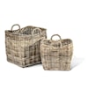 Ibolili Baskets and Sets FRENCH GRAY FIREPLACE BASKET, RECT- S/2