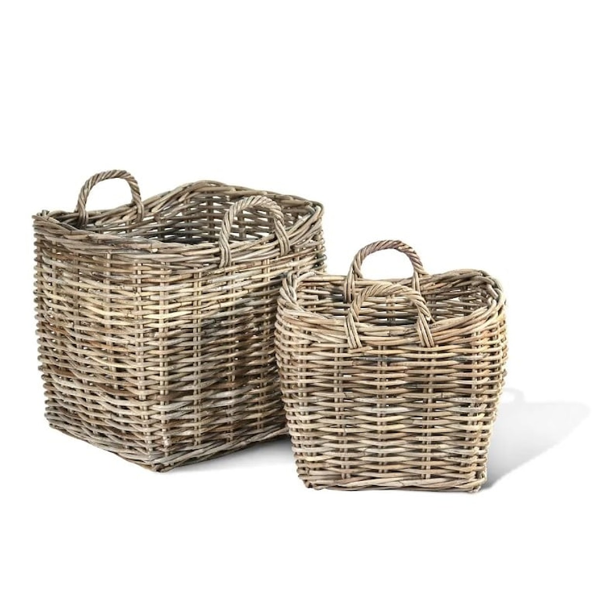 Ibolili Baskets and Sets FRENCH GRAY FIREPLACE BASKET, RECT- S/2