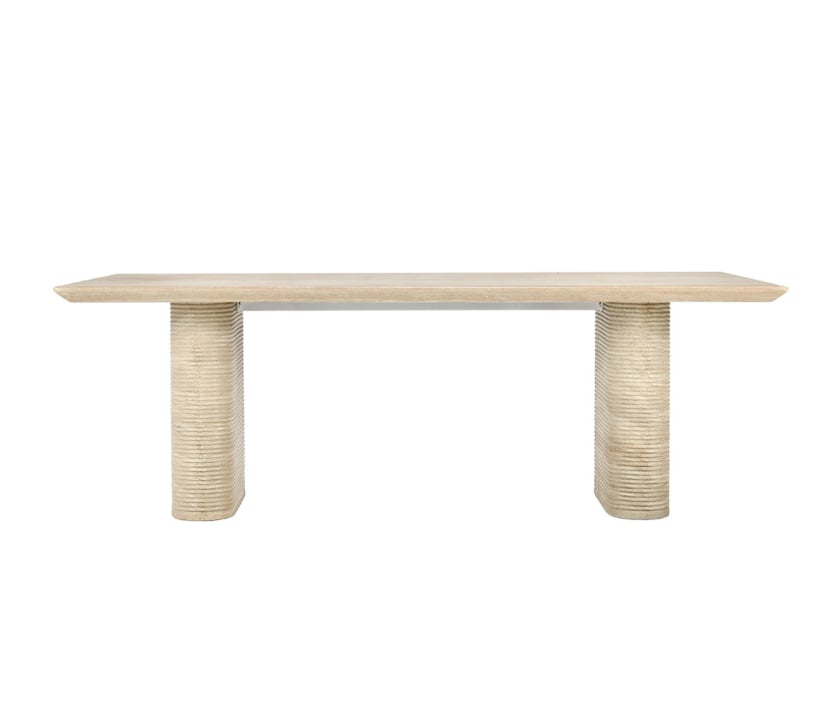 Aiden 87" Outdoor Dining Table- Beige