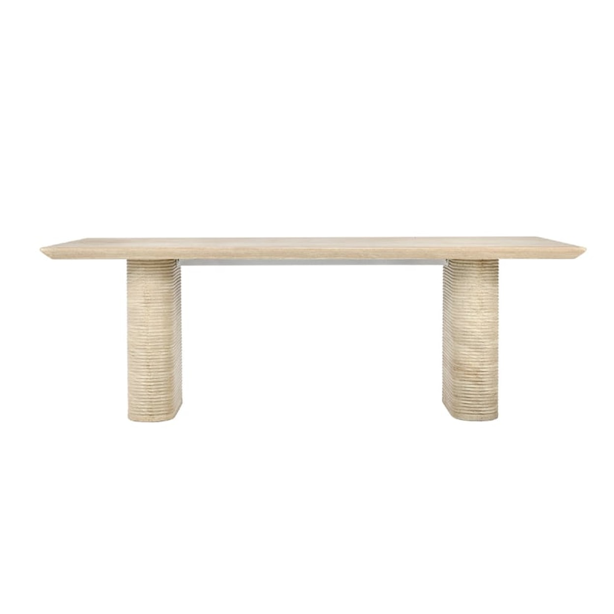 Classic Home Dining Tables Aiden 87" Outdoor Dining Table- Beige