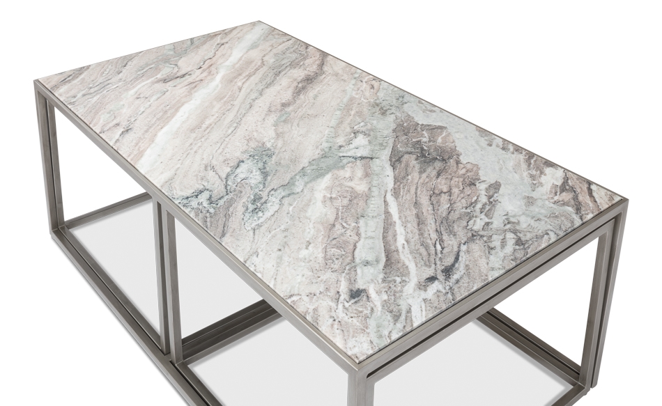 Sarreid Ltd Occasional Tables  Set/3 Nesting Tables-Marble