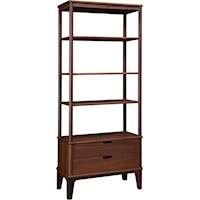 Mid-Century Modern Bookcase with Adjustable Shelves