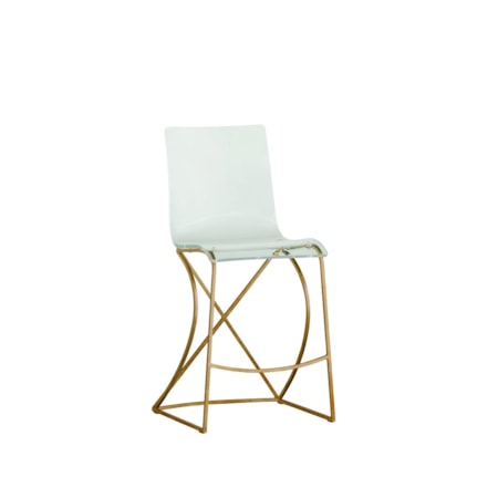 JOHNSON 24.75" COUNTER HEIGHT STOOL-GOLD