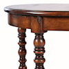 Oliver Home Furnishings End/ Side Tables ROUND OGEE TOP, TURNED LEG SIDE TABLE
