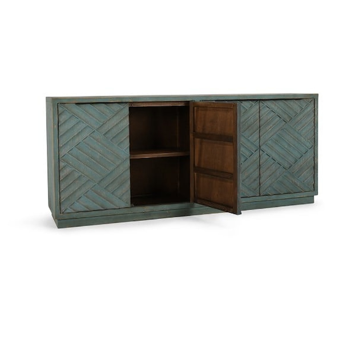 Classic Home Buffets and Sideboards MATEO 4DR SIDEBOARD ANTIQUE BLUE