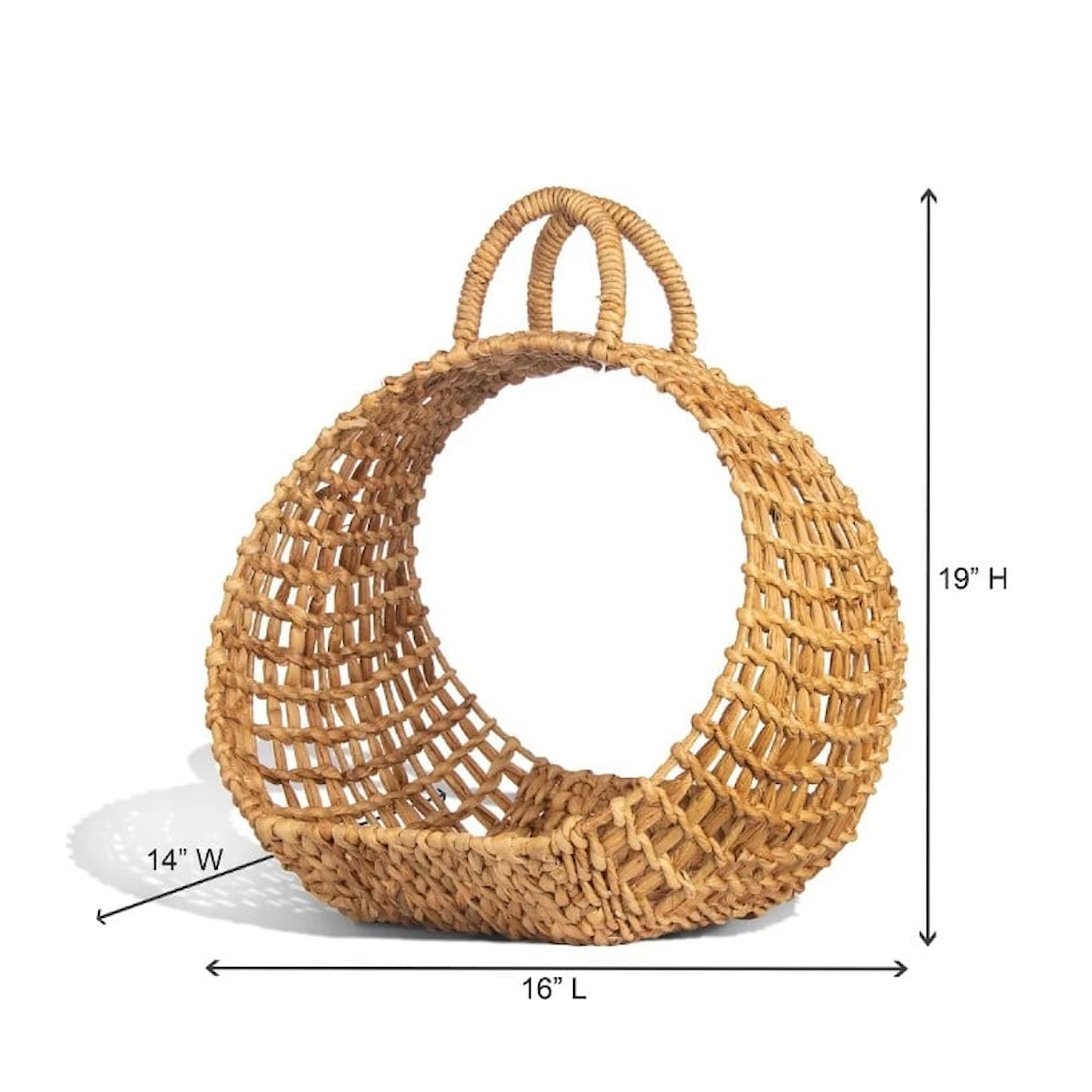 Ibolili Baskets and Sets WOVEN WATER HYACINTH CARRIER BASKET