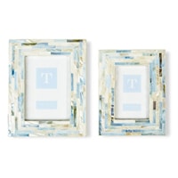 SET OF 2 TOLED MOP PHOTO FRAMES INCLUDES 2 SIZES