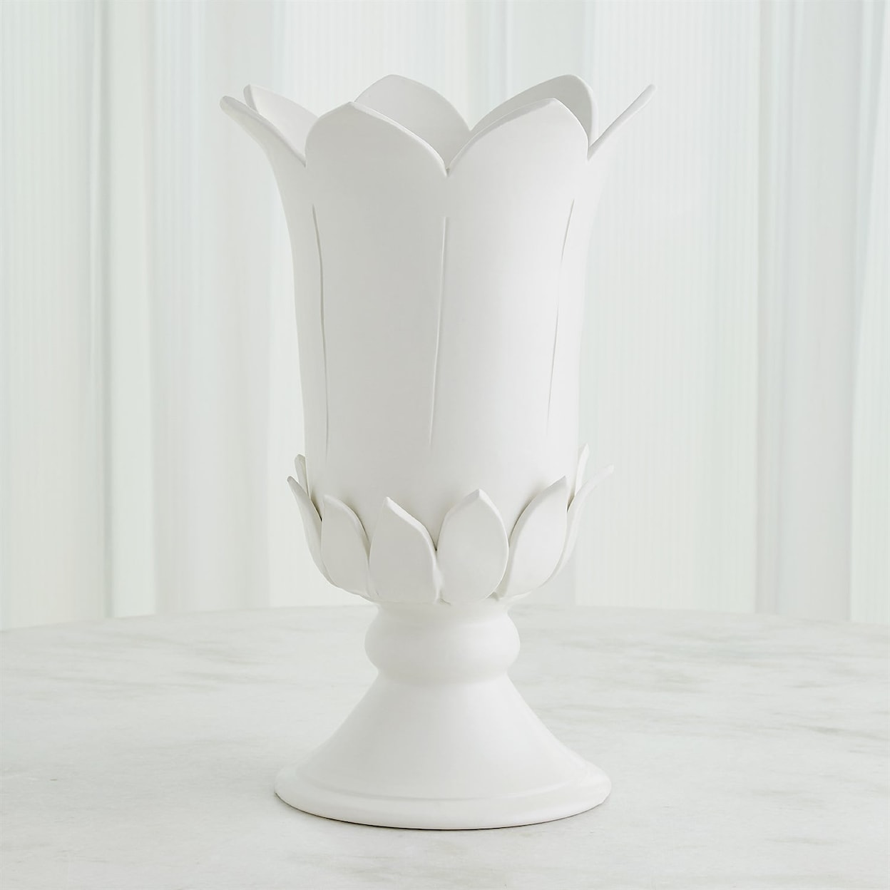 Global Views Vases by Global Views BLOSSOM VASES-MATTE WHITE-LG