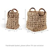 Ibolili Baskets and Sets PLAID BANANA LEAF BASKET, SQ- S/2