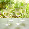 Global Views Glass Ware (Food Grade) S/4 Hammered Wine Glasses