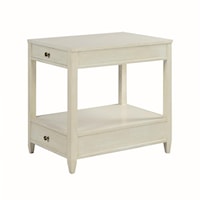 NARROW, 2 DRAWER SIDE TABLE- DRIFT