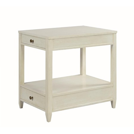 NARROW, 2 DRAWER SIDE TABLE- DRIFT