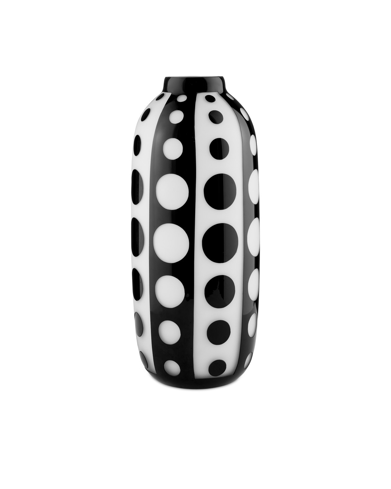 Cicero Large Black & White Vase