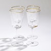 Global Views Glass Ware (Food Grade) S/4 Hammered Wine Glasses