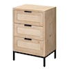 Jamie Young Co. Coastal Furniture REED 3 DRAWER SIDE TABLE