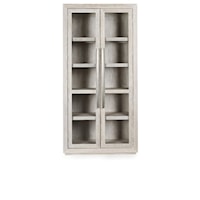 Bradley Oak Wood Tall Cabinet in White Wash