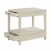 Oliver Home Furnishings End/ Side Tables NARROW, 2 DRAWER SIDE TABLE- DRIFT