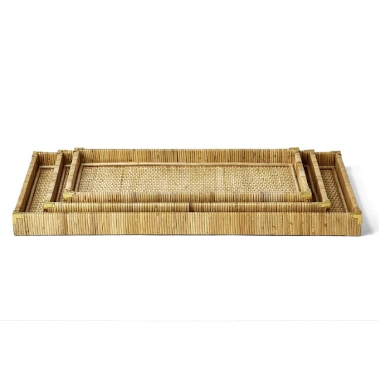 Two's Company Naturalist DREAM WEAVERS LARGE RATTAN TRAY