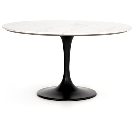 Powell 55" Dining Table - White Marble