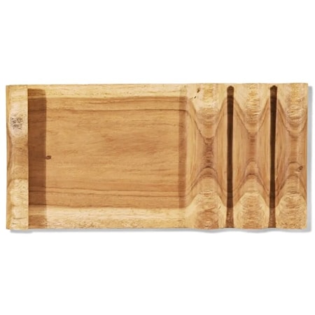 WAFFLE CARVED WOOD TRAY
