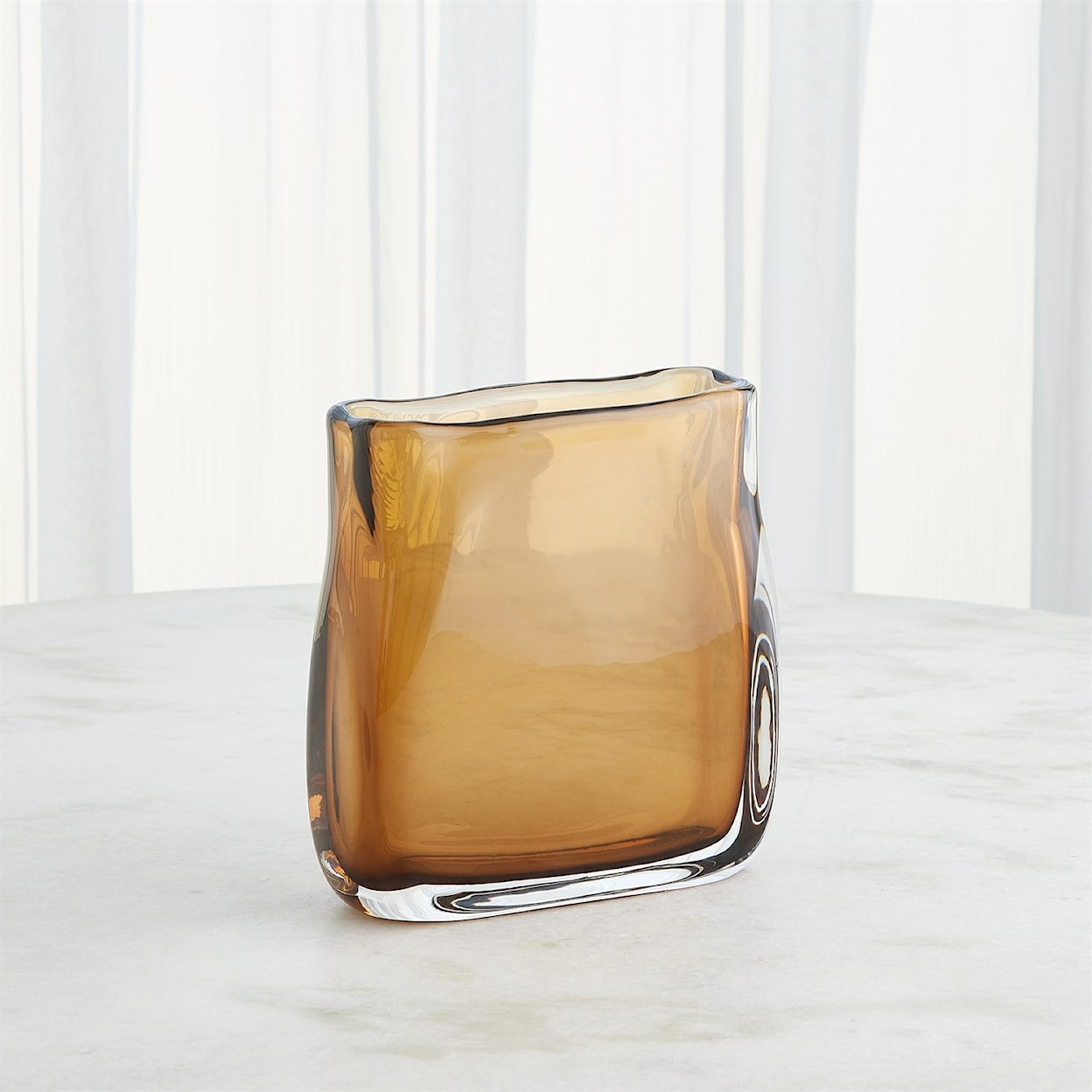 Global Views Vases by Global Views Soft Rectangle Vase-Dark Amber