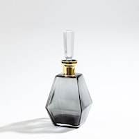 Smoke Decanter w/Gold Neck