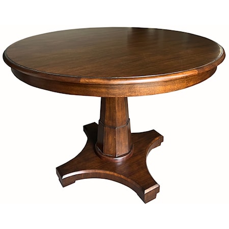 OGEE TOP PEDESTAL TABLE- CHOCOLATE