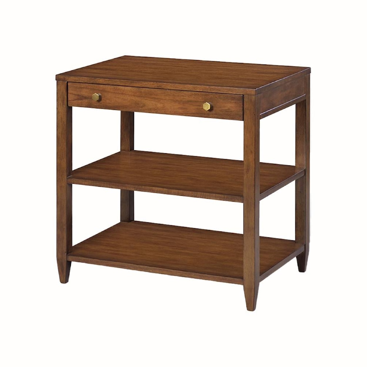 Oliver Home Furnishings End/ Side Tables WIDE, RECTANGLE SIDE TABLE- RUSTIC