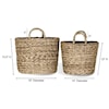 Ibolili Baskets and Sets ELEMENTAL WATER HYACINTH BASKET, RND- S/2