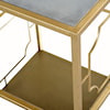 Oliver Home Furnishings End/ Side Tables GOLD LEAF SQUARE SIDE TABLE