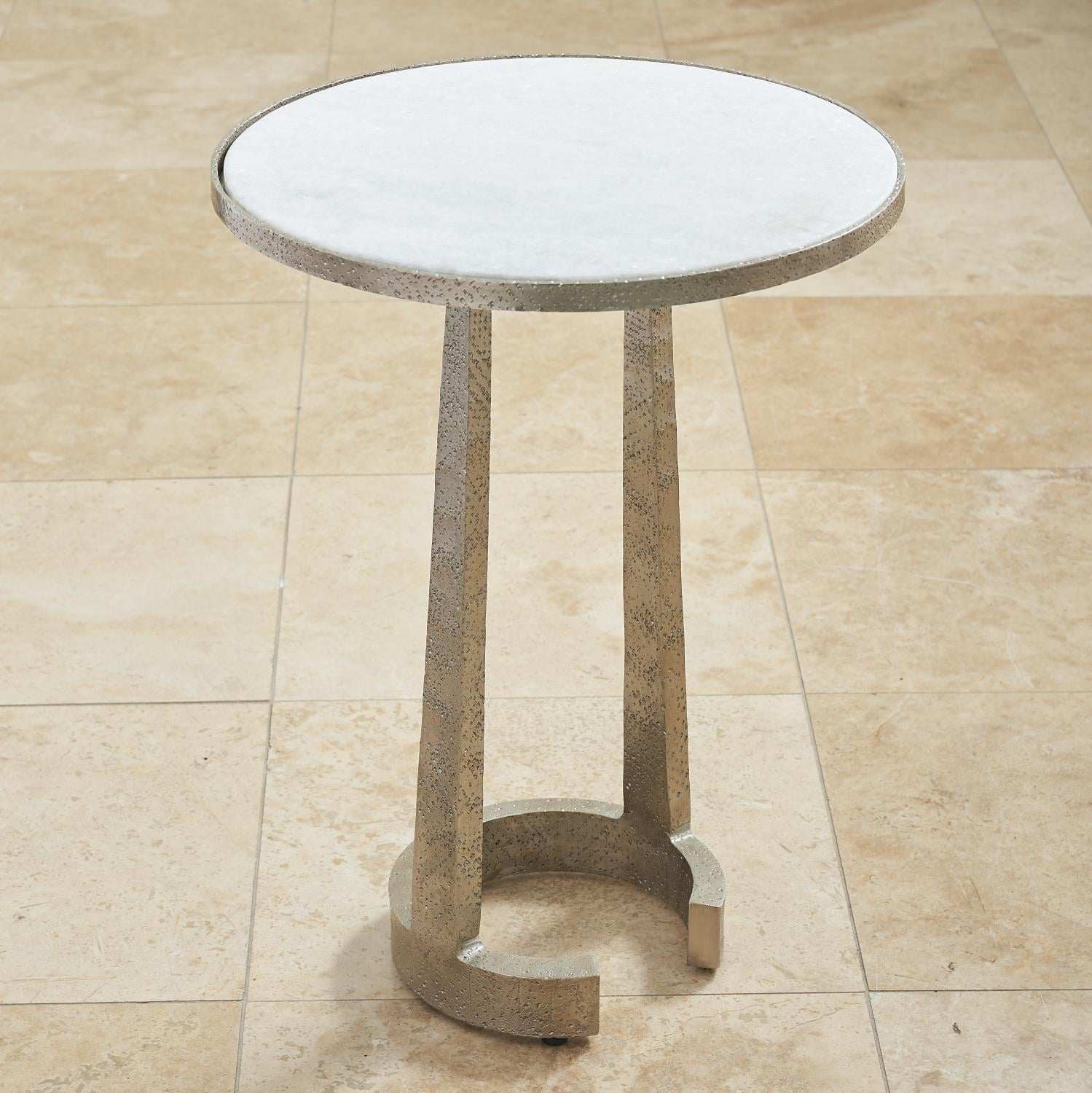 Global Views Accents C Table-Nickel-Lg