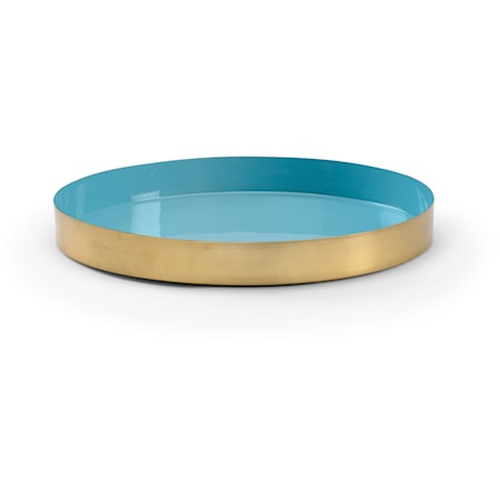 CARIBBEAN ROUND GOLD TRAY (LG)