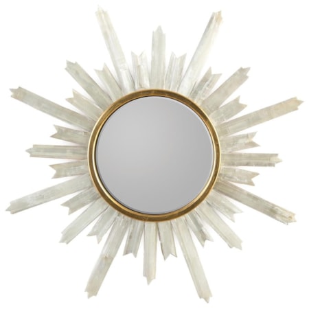 Selenite Crystal Starburst Mirror