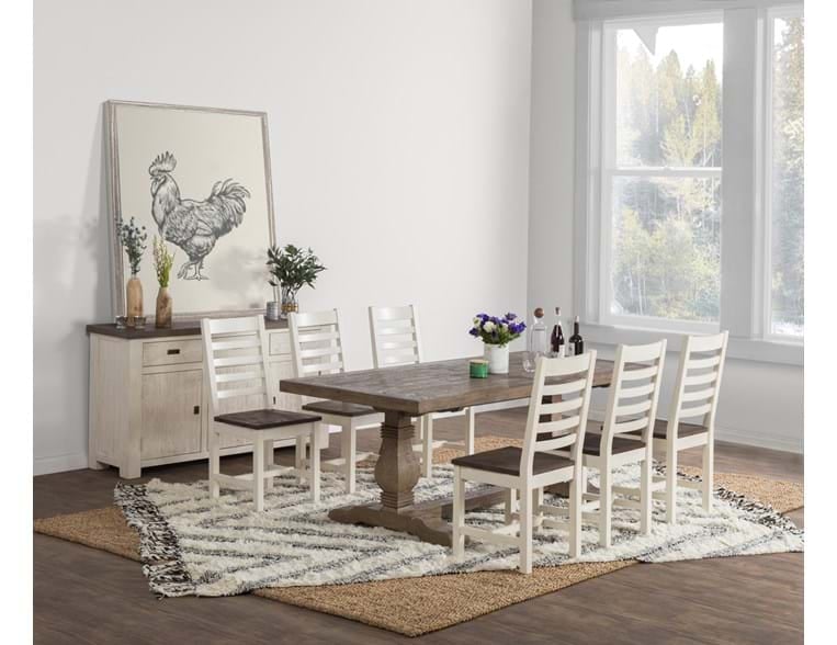 Classic Home Caleb CALEB 78" DINING TABLE DISTRESSED BROWN