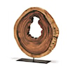 Two's Company Natural Living Acacia Wood Slice on Stand