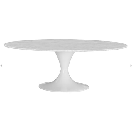 54" OVAL MARBLE COFFEE TABLE