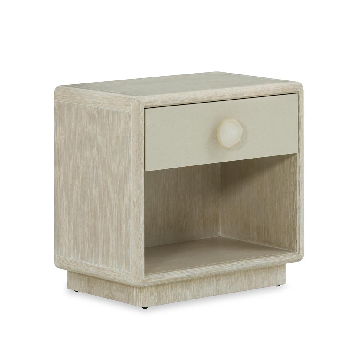 Alba Single-Drawer Nightstand w/Plinth Base