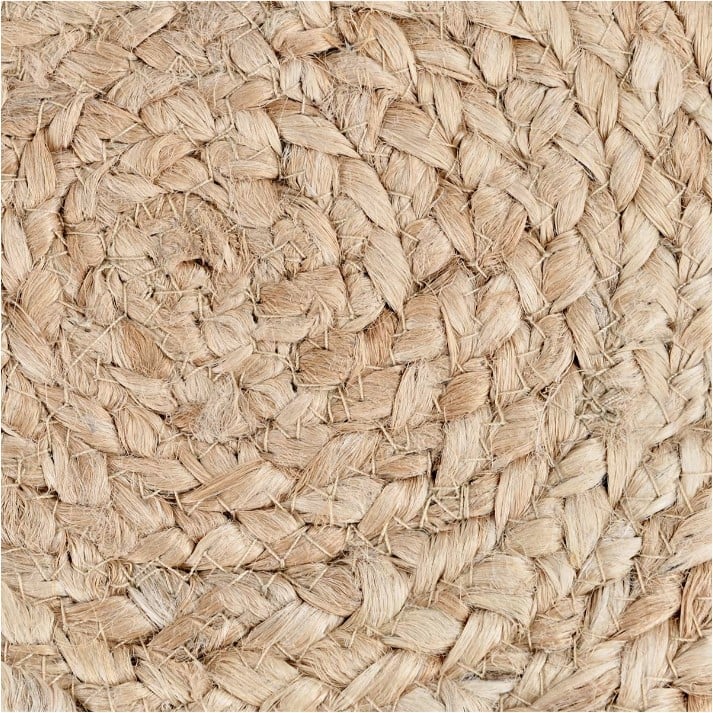 Classic Home Floor Cushions FARO JUTE NATURAL/BLACK POUF
