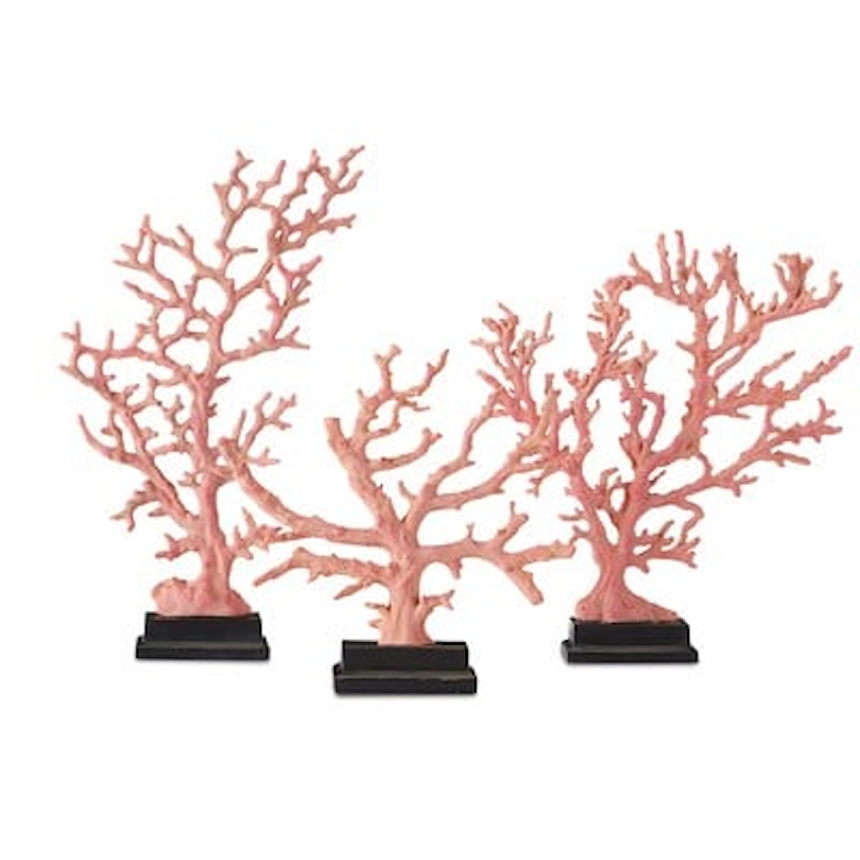 Currey & Co Red Coral Large Red Coral Branches Set of 3