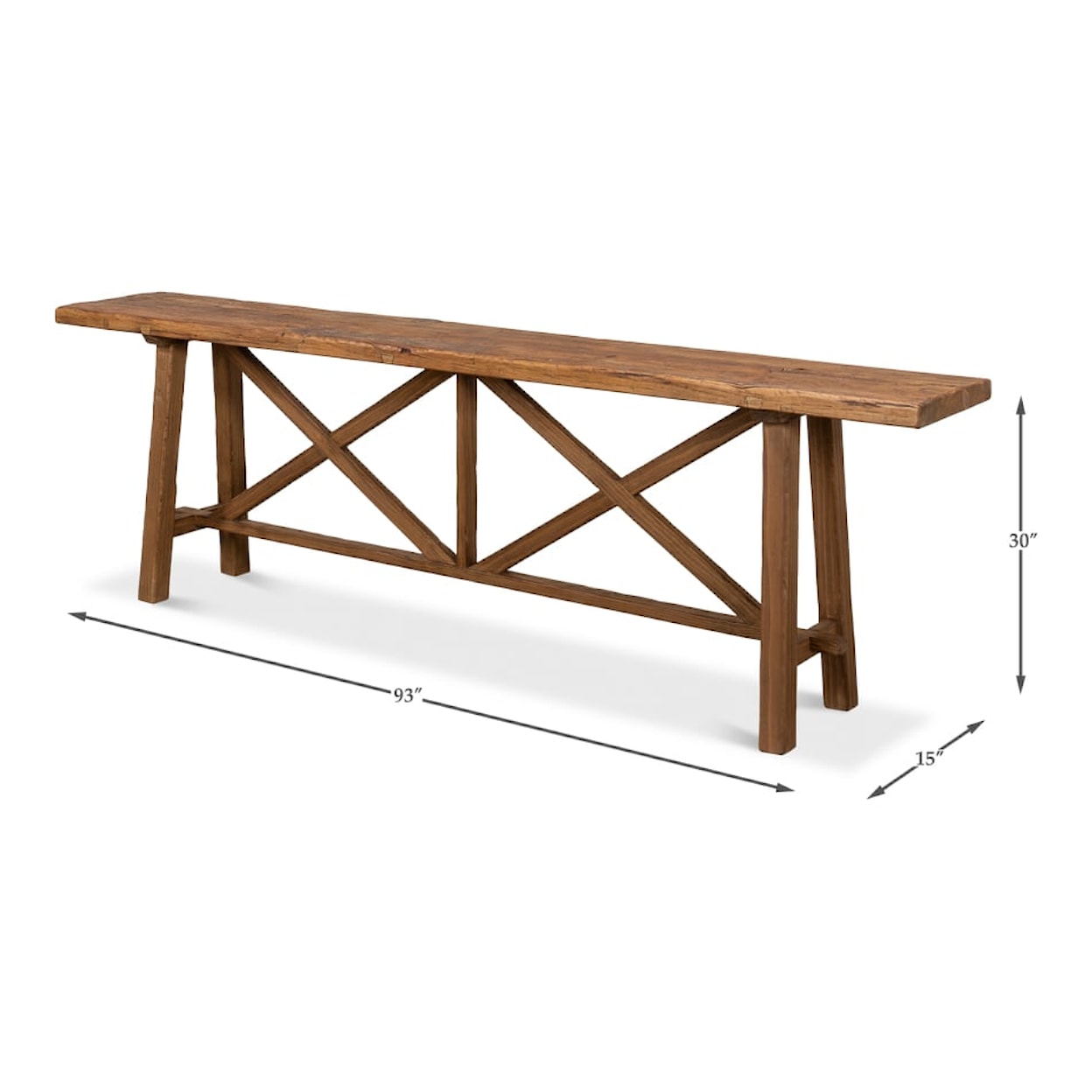 Sarreid Ltd Occasional Tables  Double X Base Sofa Table 