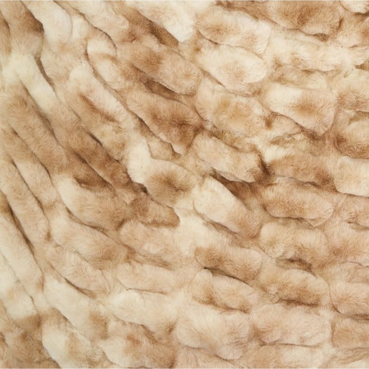 Two's Company Cold Weather Cozy MARBLED FAUX FUR THROW