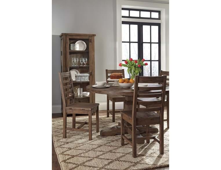 Classic Home Caleb CALEB DINING CHAIR DISTRESSED BROWN