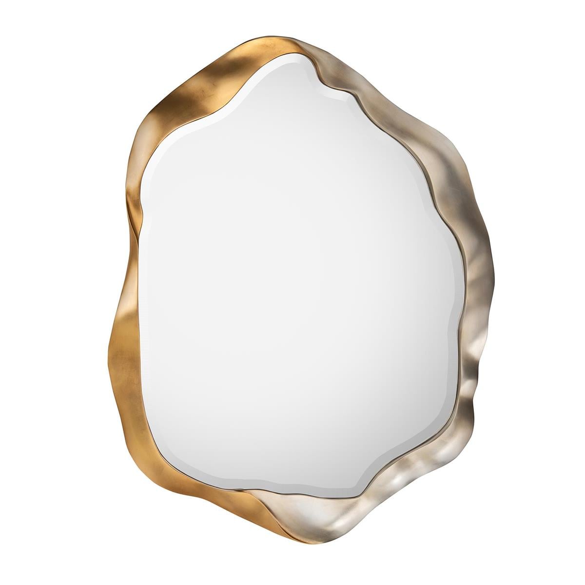 Gold Round Inspiration Beveled Mirror