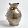 Global Views Vases by Global Views DYNASTY TEMPLE VASE-GREY ENAMEL