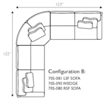Braxton Culler Bel-Air Bel-Air 3-Piece Sectional